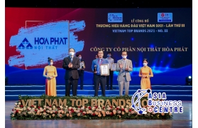 Nội thất Hòa Phát nhận danh hiệu Top 10 Thương hiệu hàng đầu Việt Nam 2021